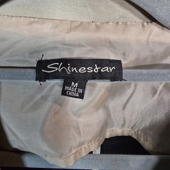 Women's Beige Double-Breasted Jacket - Picture 2 of 6